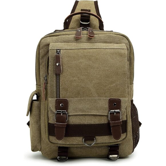 Handbags - Canvas Messenger Bag Small Crossbody Shoulder Bag Casual Storage for Daily Use